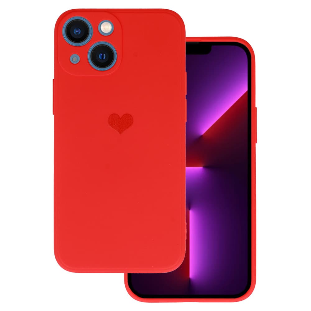 Vennus Silikonové pouzdro se srdcem pro Iphone 14 Plus design 1 červené - náhled 1