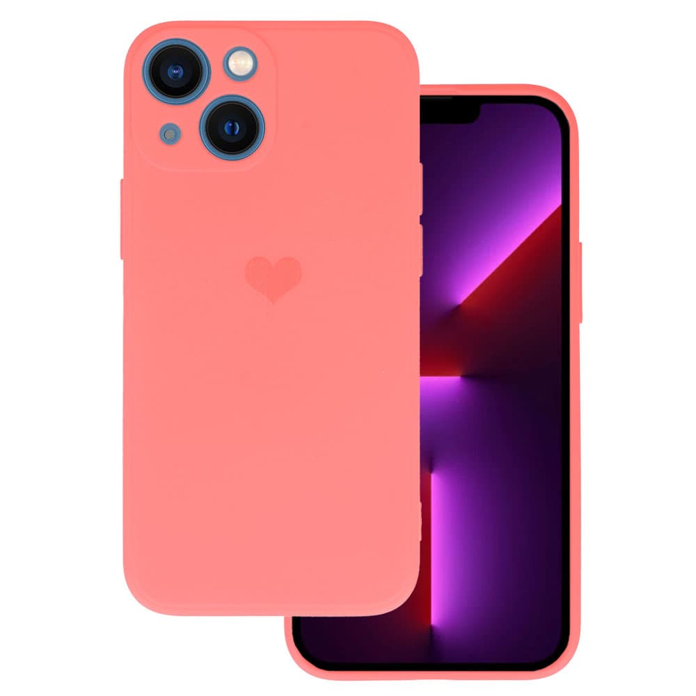 Vennus Silikonové pouzdro se srdcem pro Iphone 14 Plus design 1 korálový - náhled 1