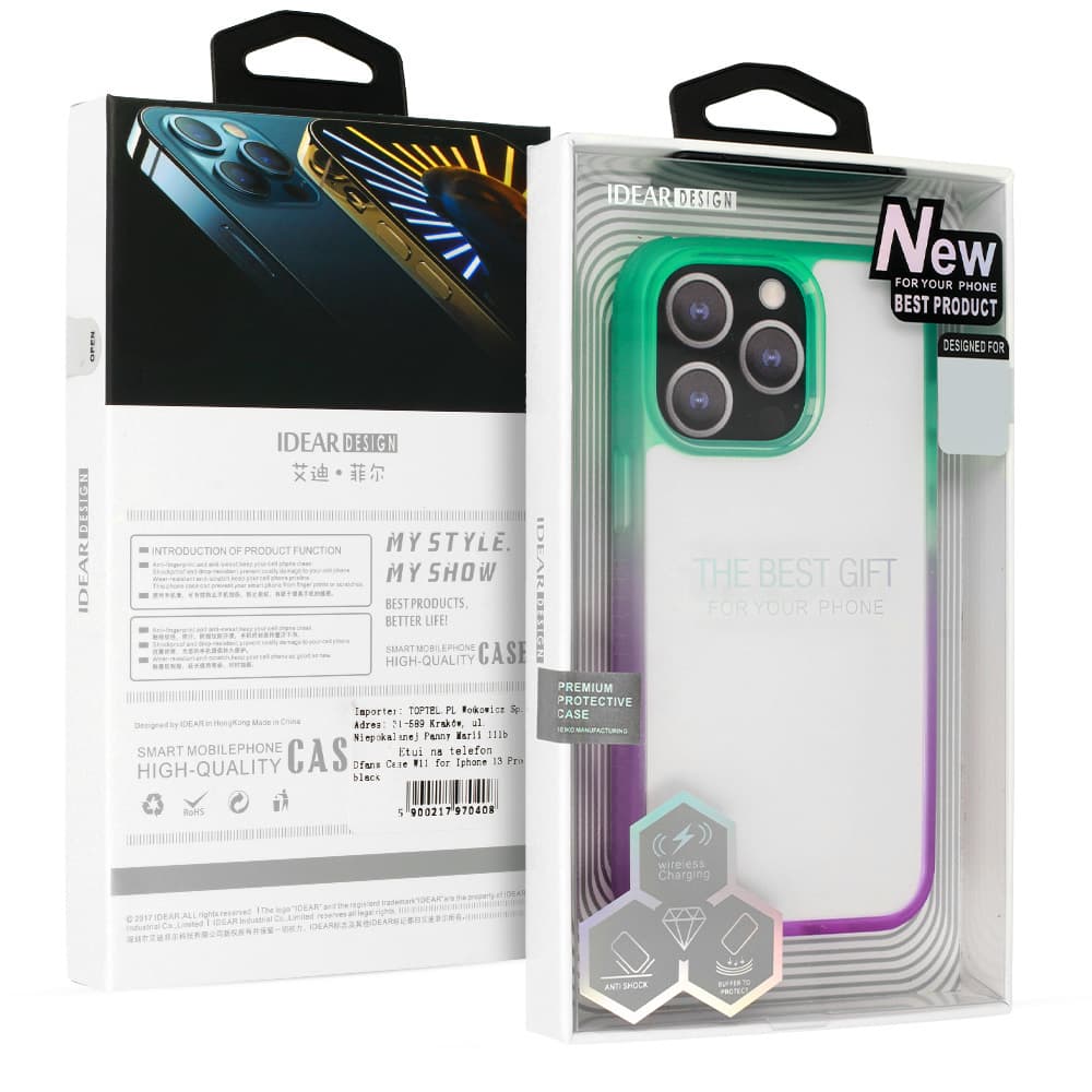 Pouzdro IDEAR W15 pro Iphone 14 Plus mint-purple - náhled 1
