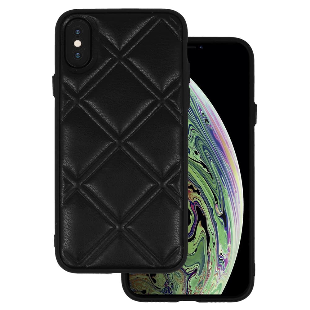 Kožené 3D pouzdro pro Iphone X/XS design 3 černé - náhled 1