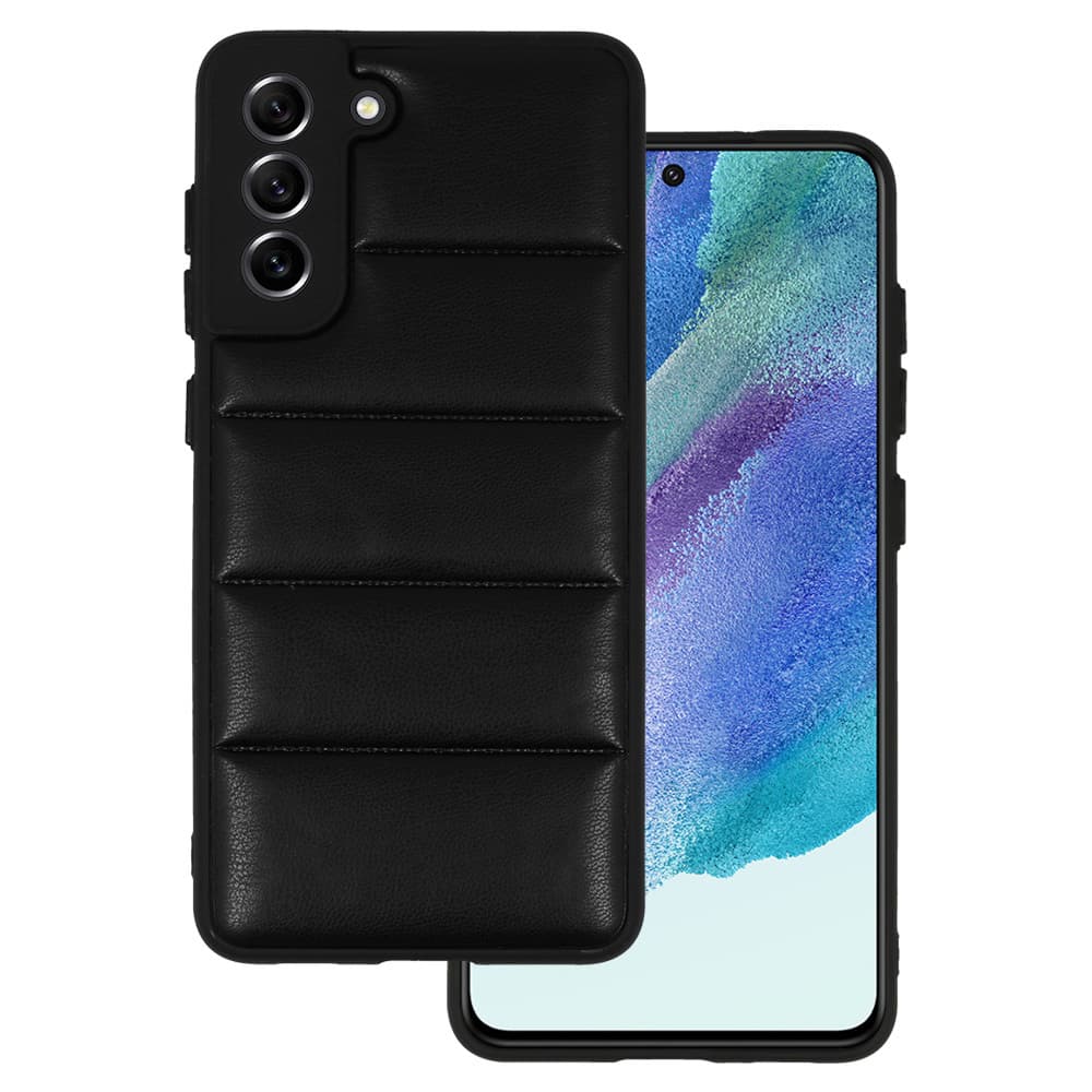 Kožené 3D pouzdro pro Samsung Galaxy S21 FE design 2 černé - náhled 1