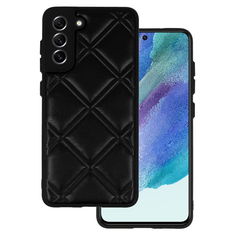 Kožené 3D pouzdro pro Samsung Galaxy S21 FE design 3 černé - náhled 1