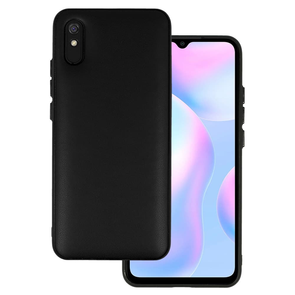 Kožené 3D pouzdro pro Xiaomi Redmi 9A design 1 černé - náhled 1