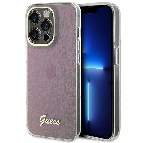 Originální pouzdro GUESS IML Faceted Mirror Disco Iridescent hardcase GUHCP15XHDECMP pro Iphone 15 Pro Max pink - náhled 1