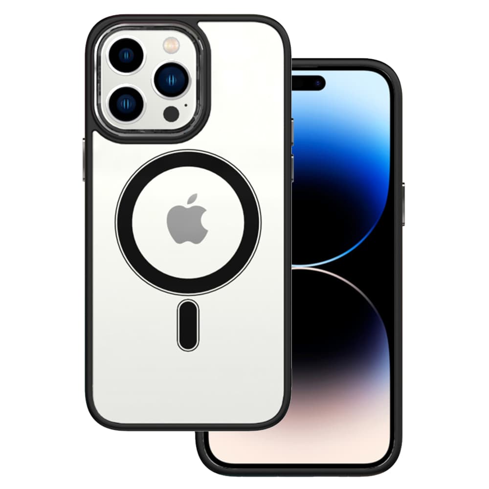 Zadní kryt Tel Protect Magnetic Clear pro Iphone 14 Black - náhled 1