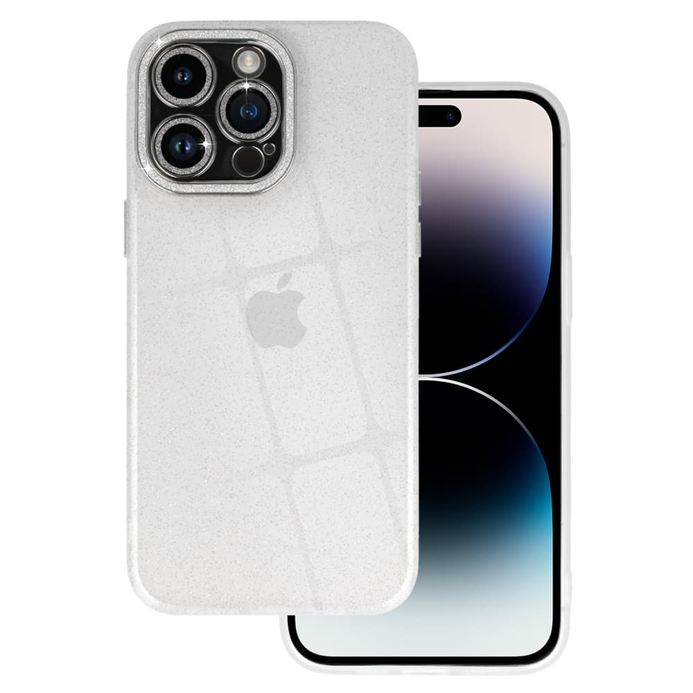 Pouzdro na mobil se třpytkami pro Iphone 14 Pro průhledné - náhled 1