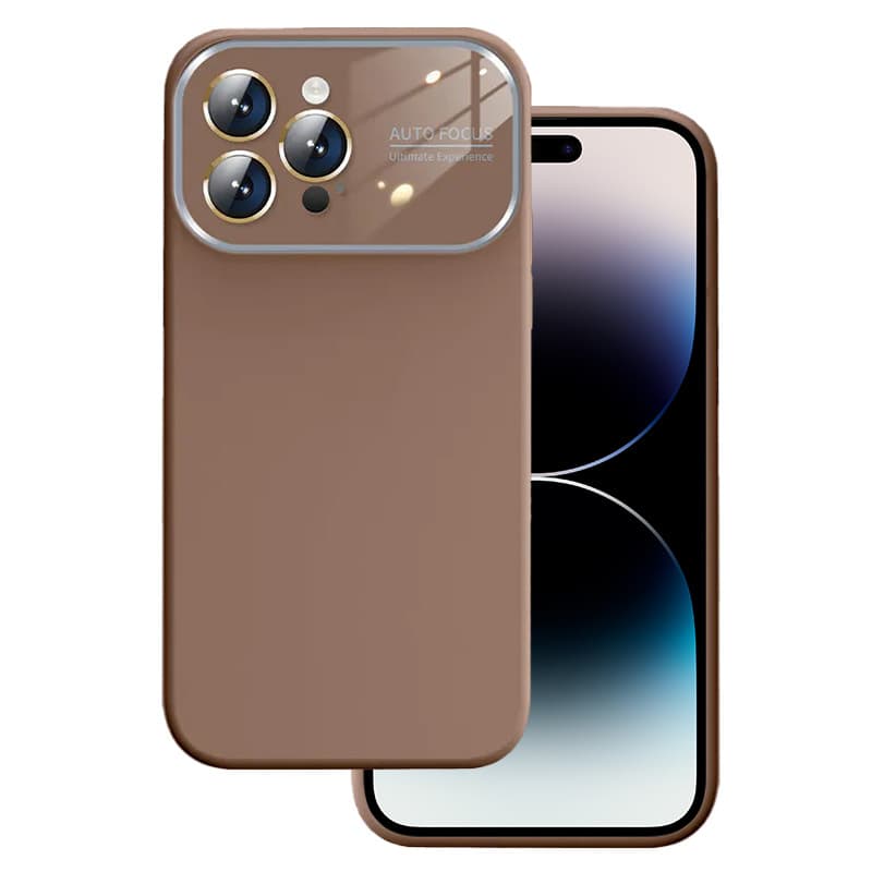 Pouzdro Soft Silicone Lens pro Iphone 13 Pro Max hnědé - náhled 1