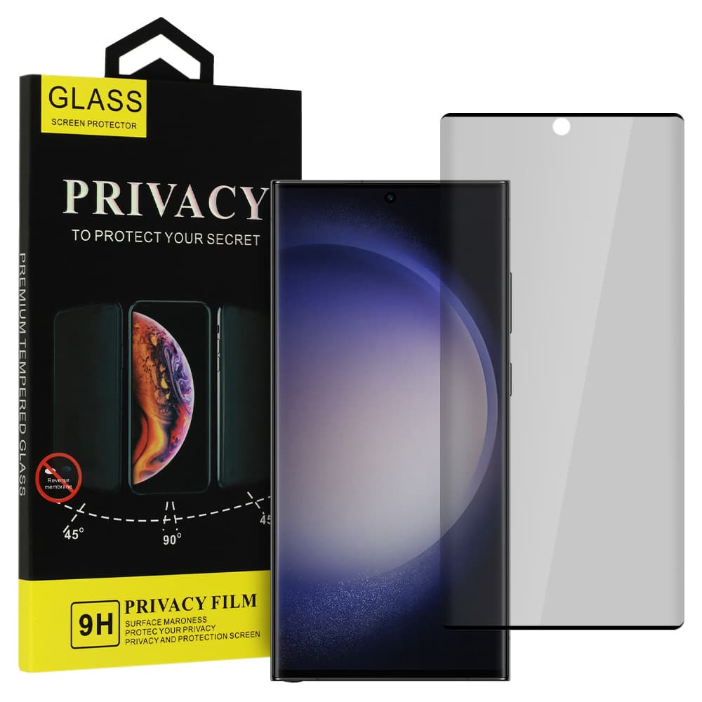 Tvrzené sklo Privacy Glass pro SAMSUNG GALAXY S22 ULTRA BLACK - náhled 1