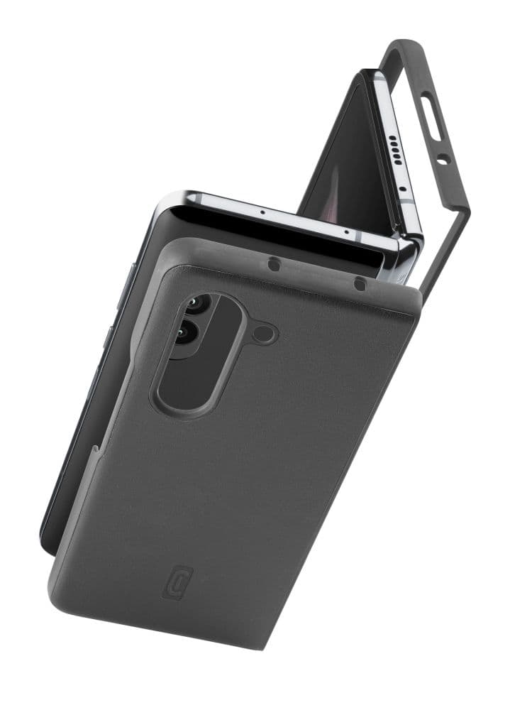 Ochranný kryt Cellularline Fit Duo pro Samsung Galaxy Z Fold5, PU kůže, černý - náhled 1