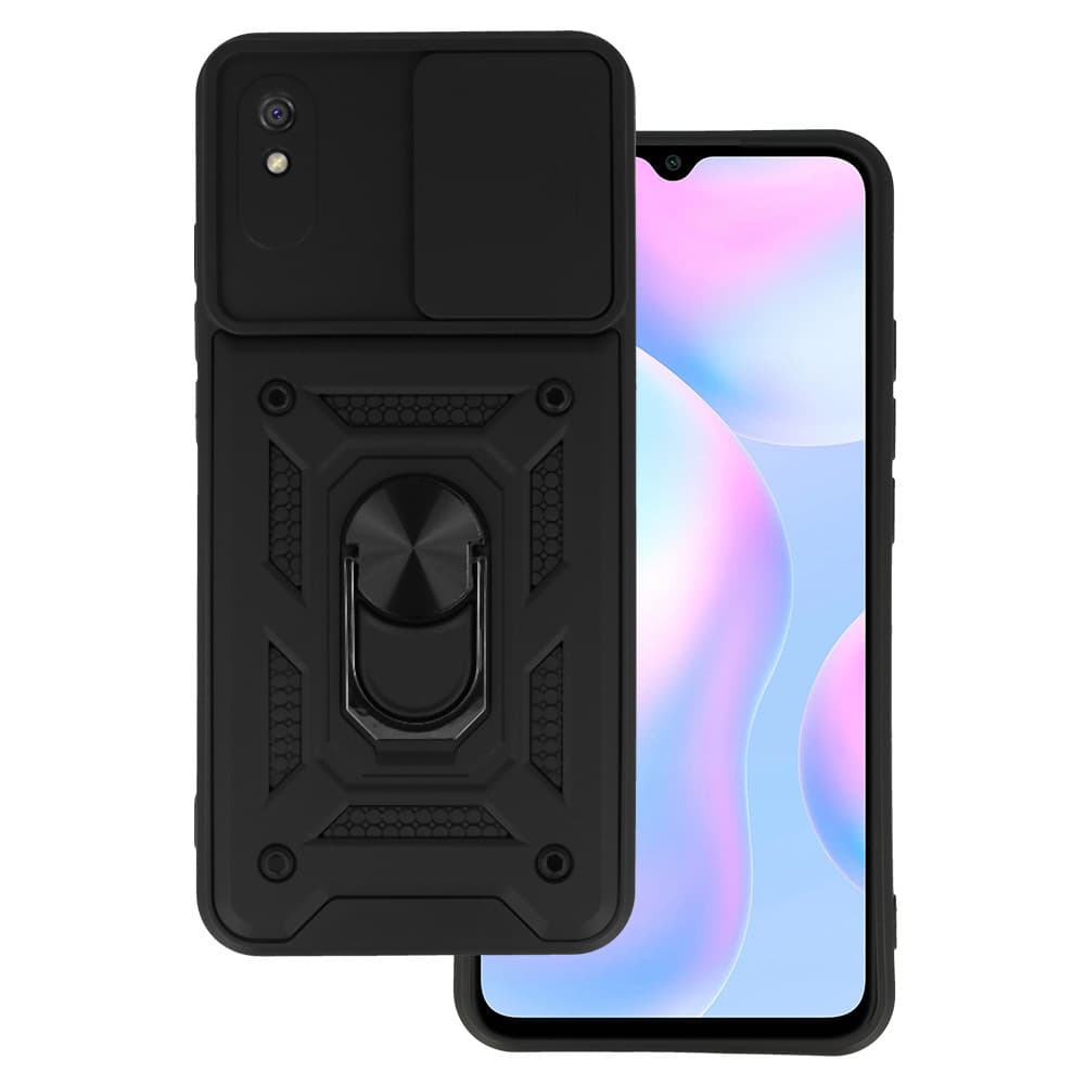 Slide Camera Armor Case pro Xiaomi Redmi 9A Black - náhled 1