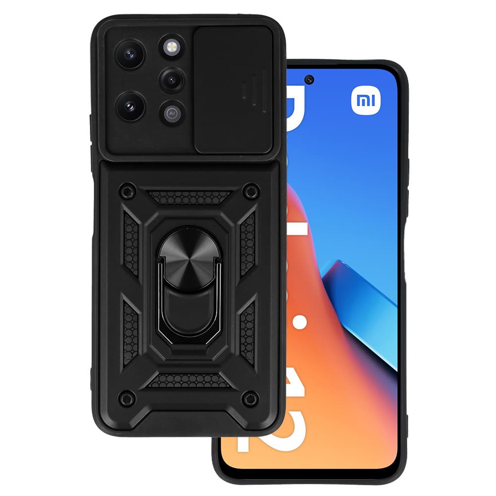 Slide Camera Armor Case pro Xiaomi Redmi 12 Black - náhled 1