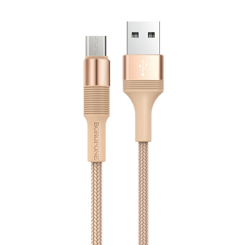 Borofone kabel BX21 Outstanding - USB na Micro USB - 2,4A 1 metr zlatý - náhled 1