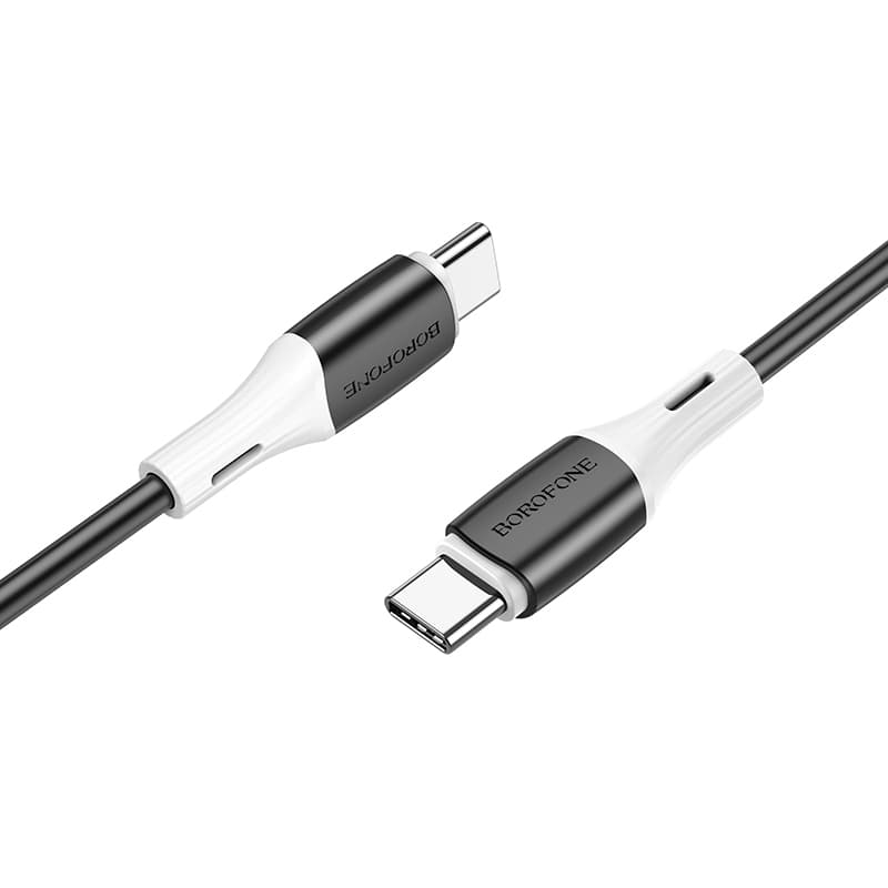 Borofone kabel BX79 - Typ C na Typ C - 60W 3A 1 metr černý - náhled 1