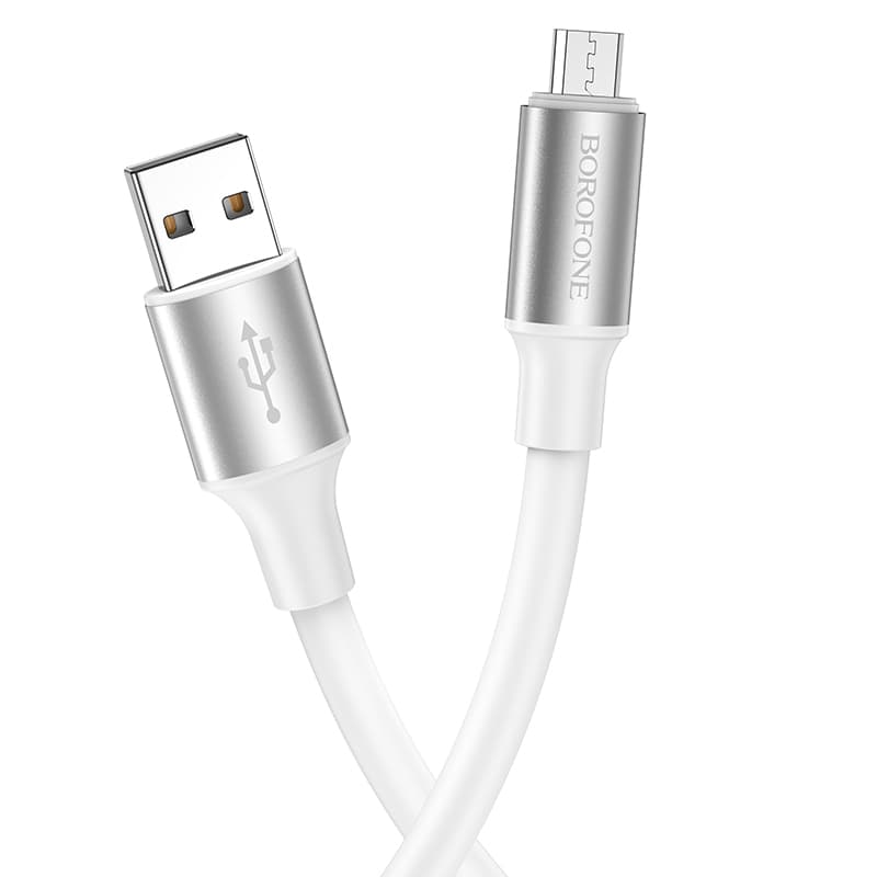 Kabel Borofone BX82 Bountiful - USB na Micro USB - 2,4A 1 metr bílý - náhled 1