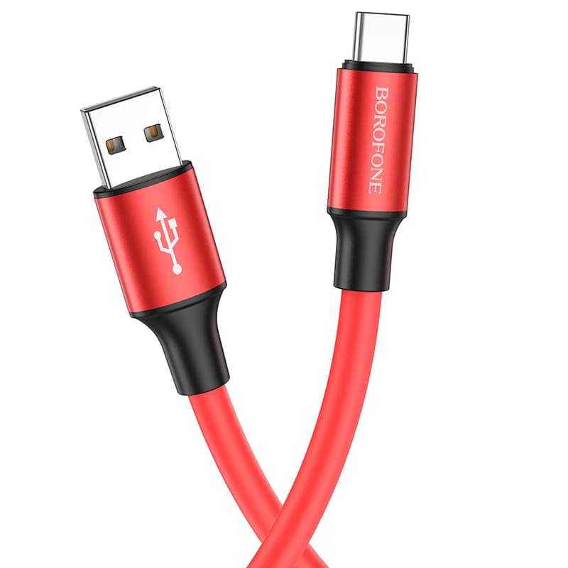 Kabel Borofone BX82 Bountiful - USB na typ C - 3A 1 metr červený - náhled 1