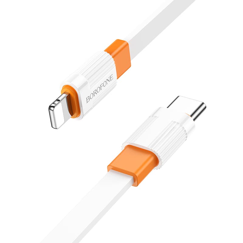 Borofone kabel BX89 Union - typ C na Lightning - PD 20W 1 metr bílo-oranžový - náhled 1