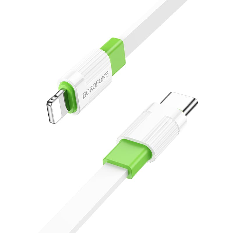 Borofone kabel BX89 Union - typ C na Lightning - PD 20W 1 metr bílo-zelený - náhled 1