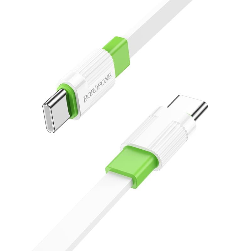 Borofone kabel BX89 Union - typ C na typ C - PD 60W 1 metr bílo-zelený - náhled 1