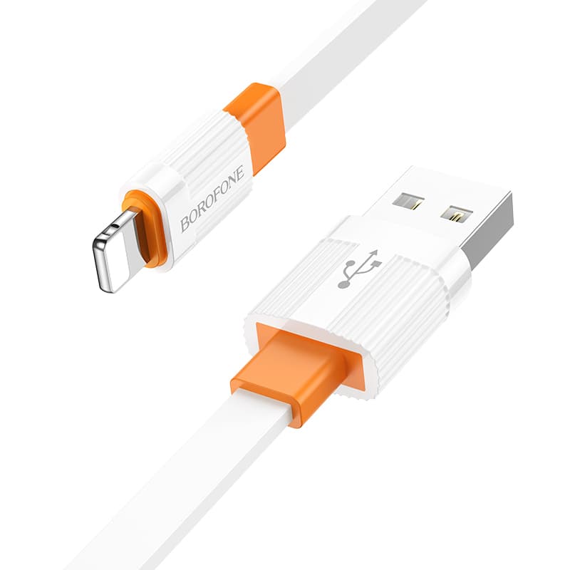 Kabel Borofone BX89 Union - USB na Lightning - 2,4A 1 metr bílo-oranžový - náhled 1