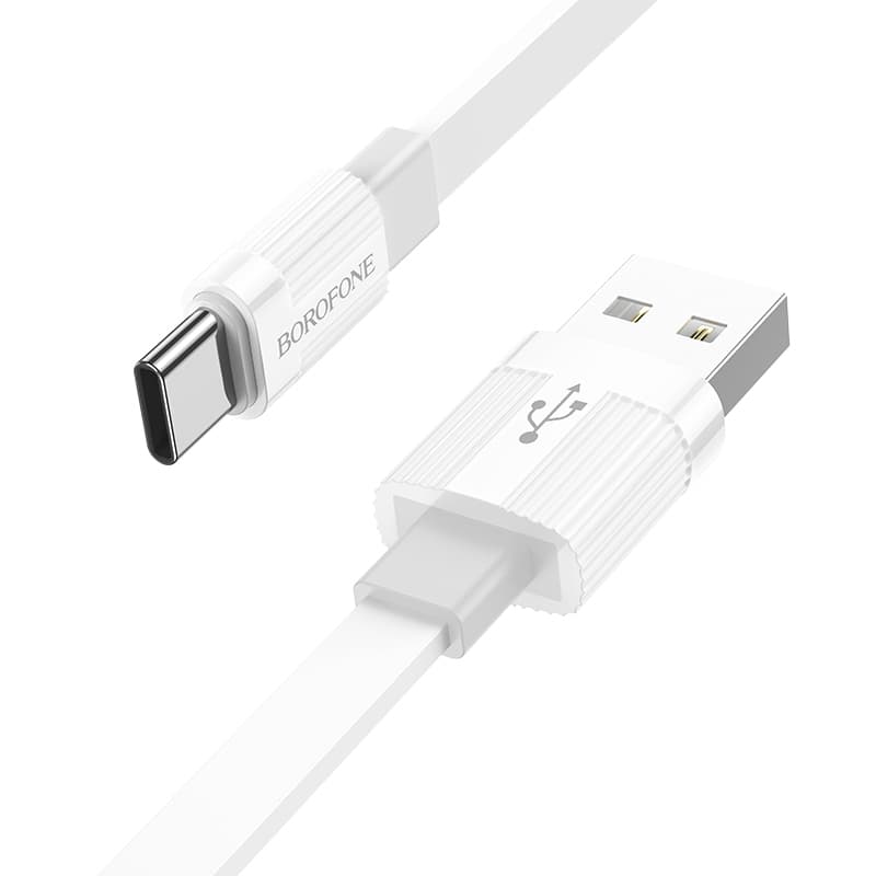 Borofone kabel BX89 Union - USB na typ C - 3A 1 metr bílo-šedý - náhled 1