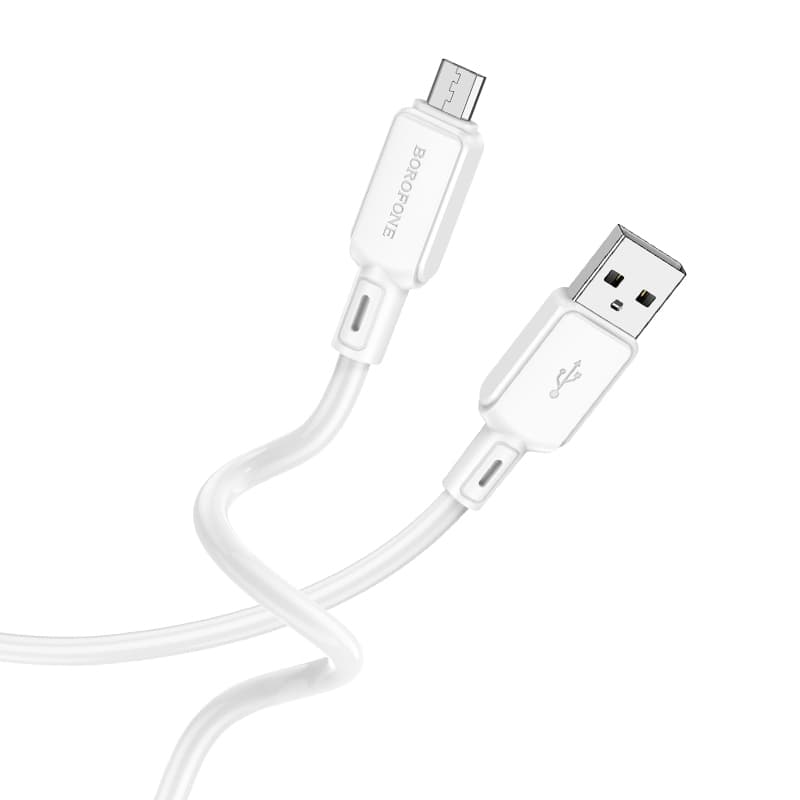 Borofone kabel BX94 Crystal color - USB na Micro USB - 2,4A 1 metr bílý - náhled 1
