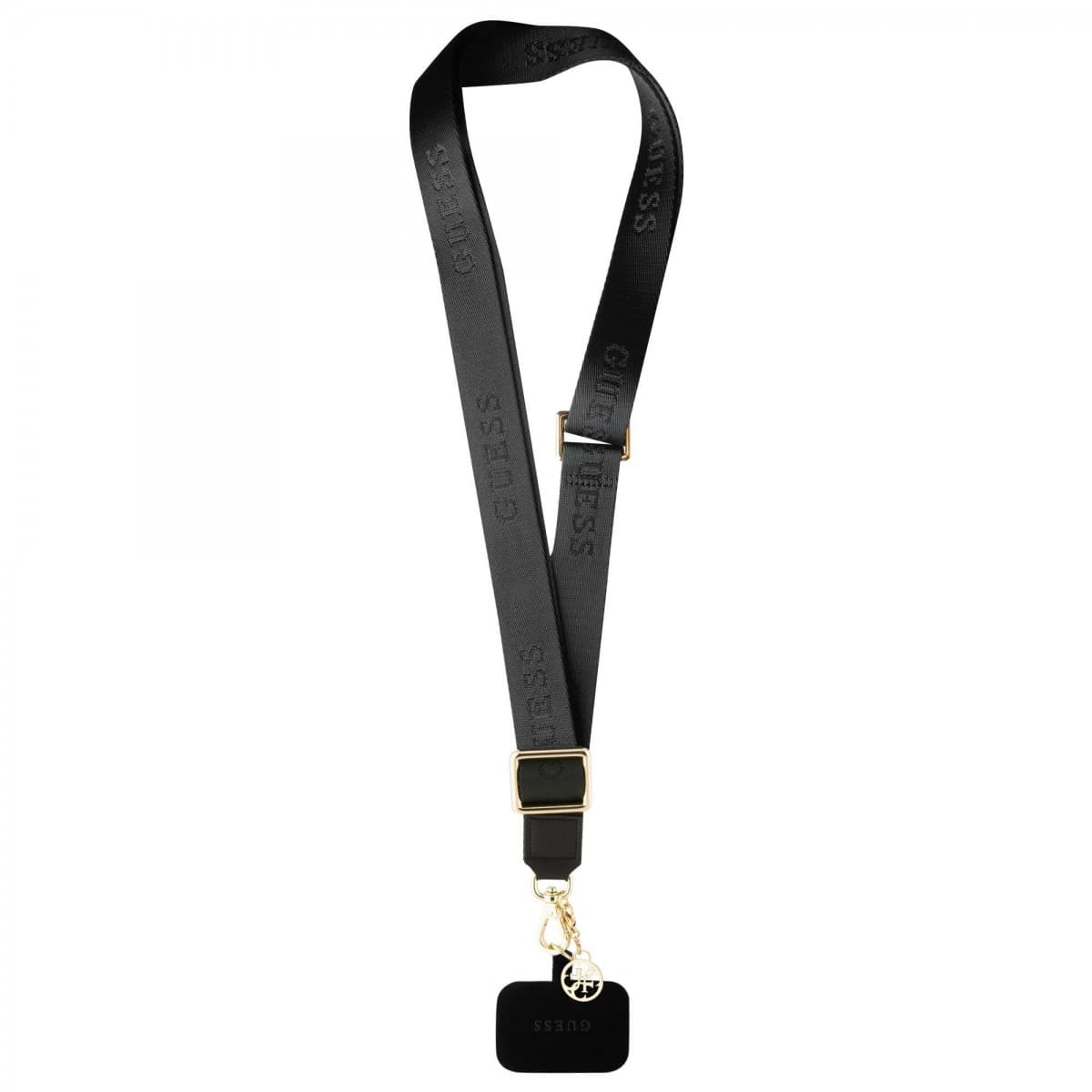 Crossbody Popruh Guess Nylon 4G Charm Black