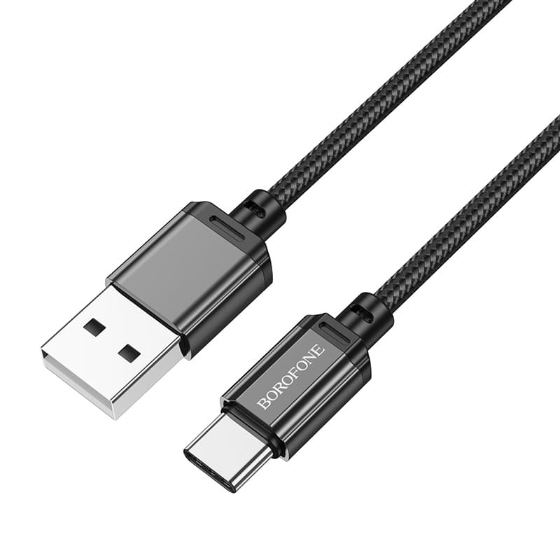 Kabel Borofone BX87 Sharp - USB na typ C - 3A 1 metr černý - náhled 1