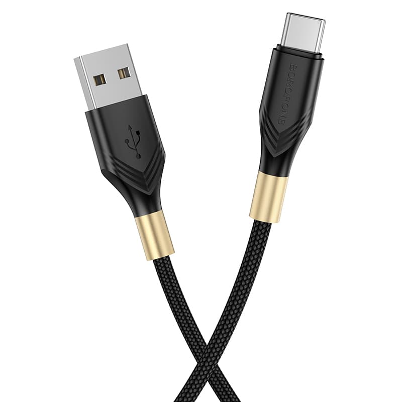 Kabel Borofone BX92 Advantage - USB na typ C - 3A 1 metr černý - náhled 1