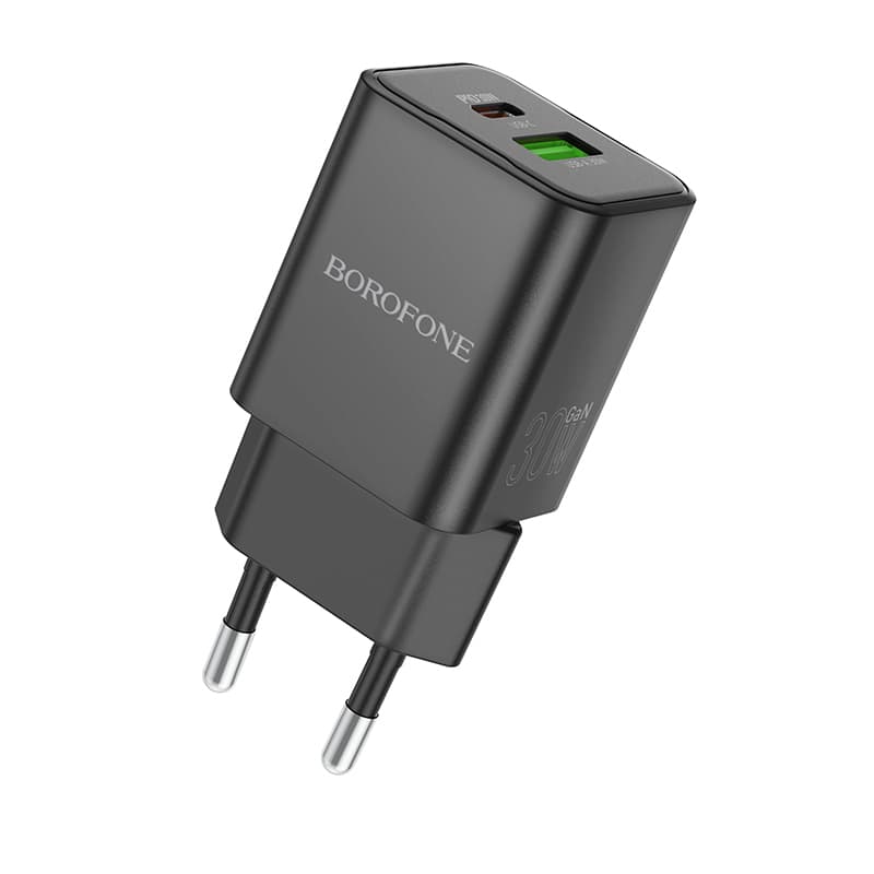 Adaptér Borofone BN14 s funkcí rychlonabíjení Dual 30W černý - náhled 1