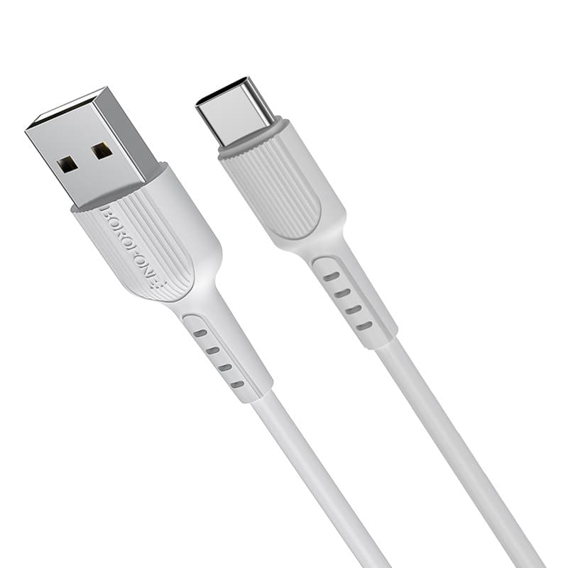 Kabel Borofone BX16 Easy - USB na typ C - 2A 1 metr bílý - náhled 1