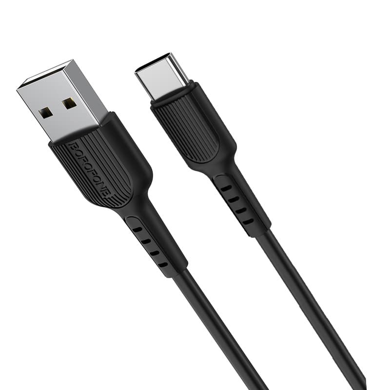 Kabel Borofone BX16 Easy - USB na typ C - 2A 1 metr černý - náhled 1