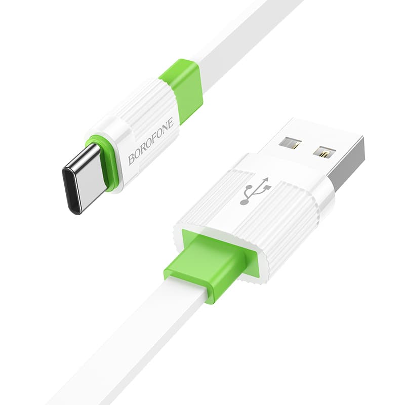 Borofone kabel BX89 Union - USB na typ C - 3A 1 metr bílo-zelený - náhled 1
