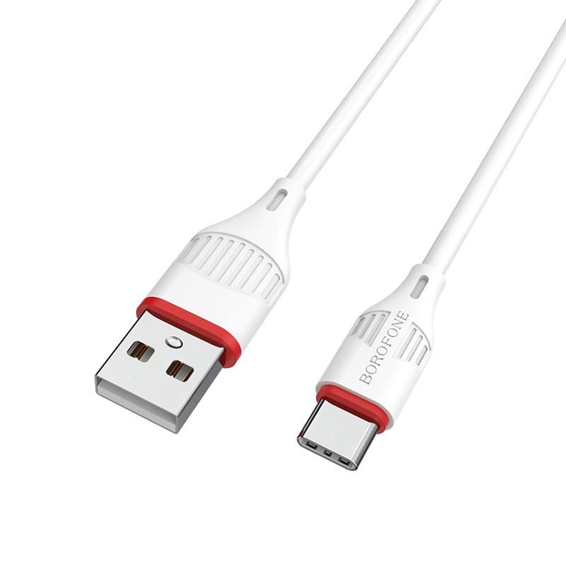 Kabel Borofone BX17 Enjoy - USB na typ C - 3A 1 metr bílý - náhled 1