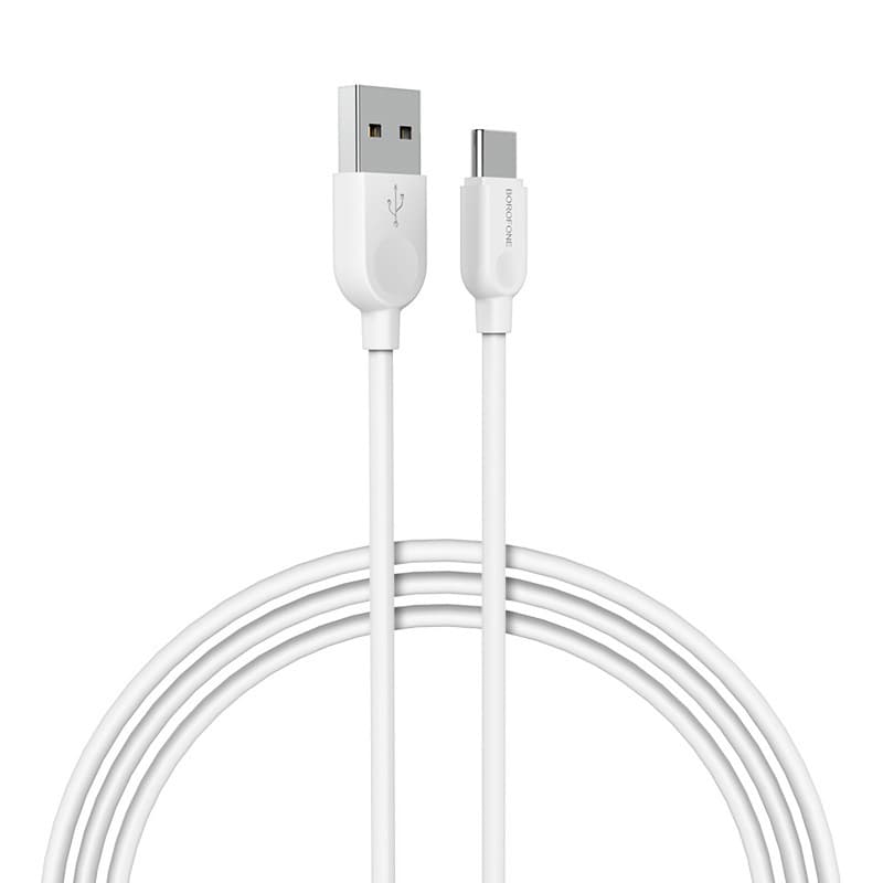 Borofone Kabel BX14 LinkJet - USB na typ C - 3A 1 metr bílý - náhled 1