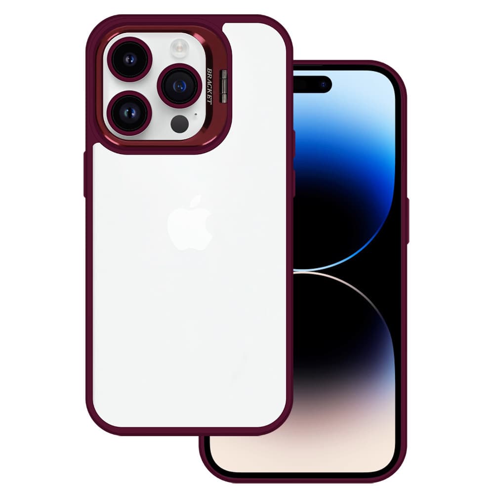 Pouzdro Tel Protect Kickstand pro Iphone 15 Pro vínové - náhled 1