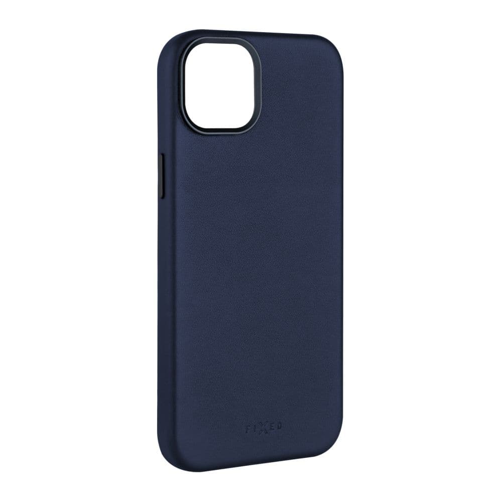 Kožený zadní kryt FIXED MagLeather s podporou MagSafe pro Apple iPhone 14, modrý - náhled 1