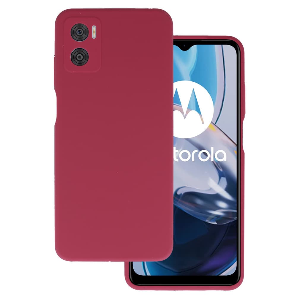 Silicone Lite Case pro Motorola Moto E22/E22i vínové - náhled 1
