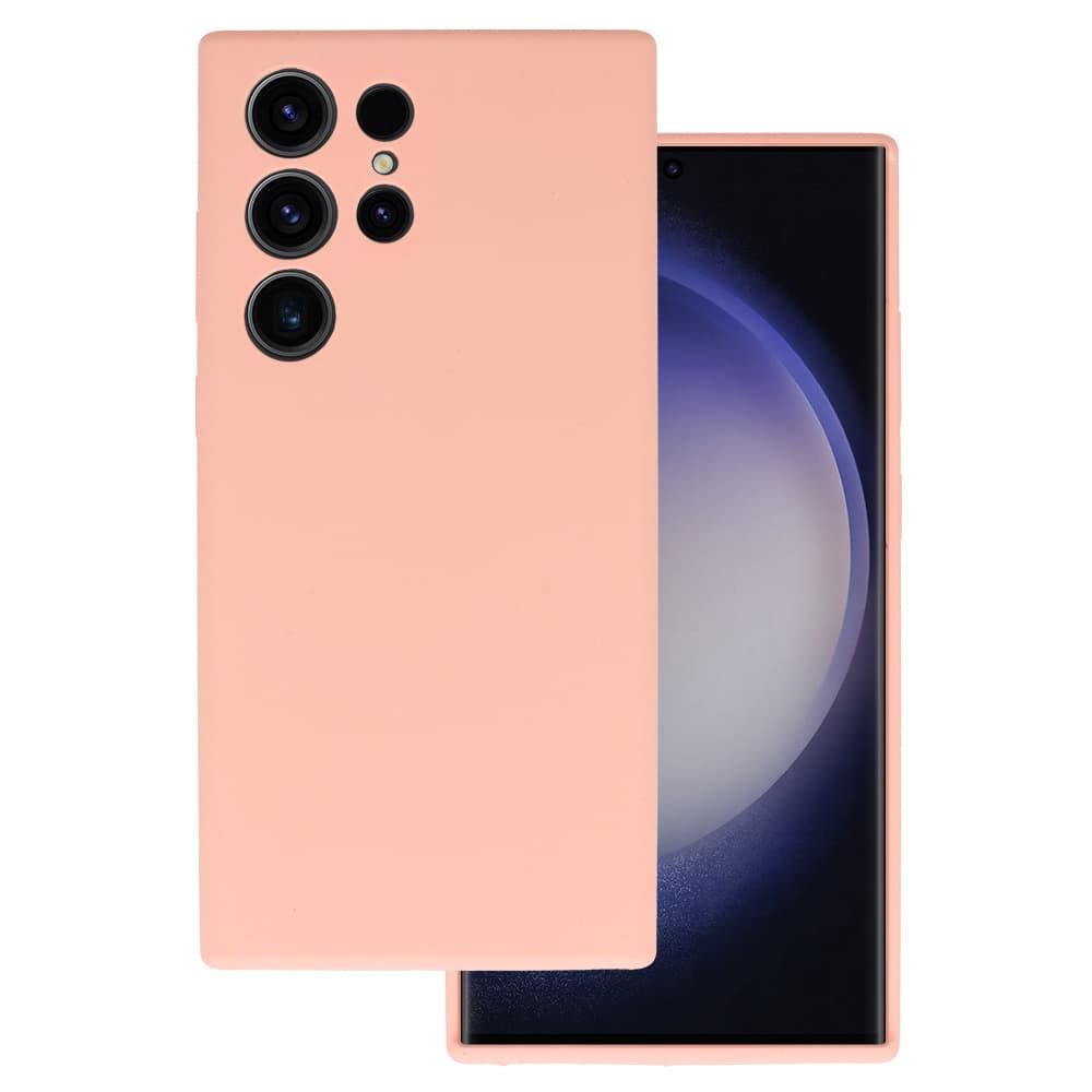 Silicone Lite Case pro Samsung Galaxy S23 Ultra peach - náhled 1