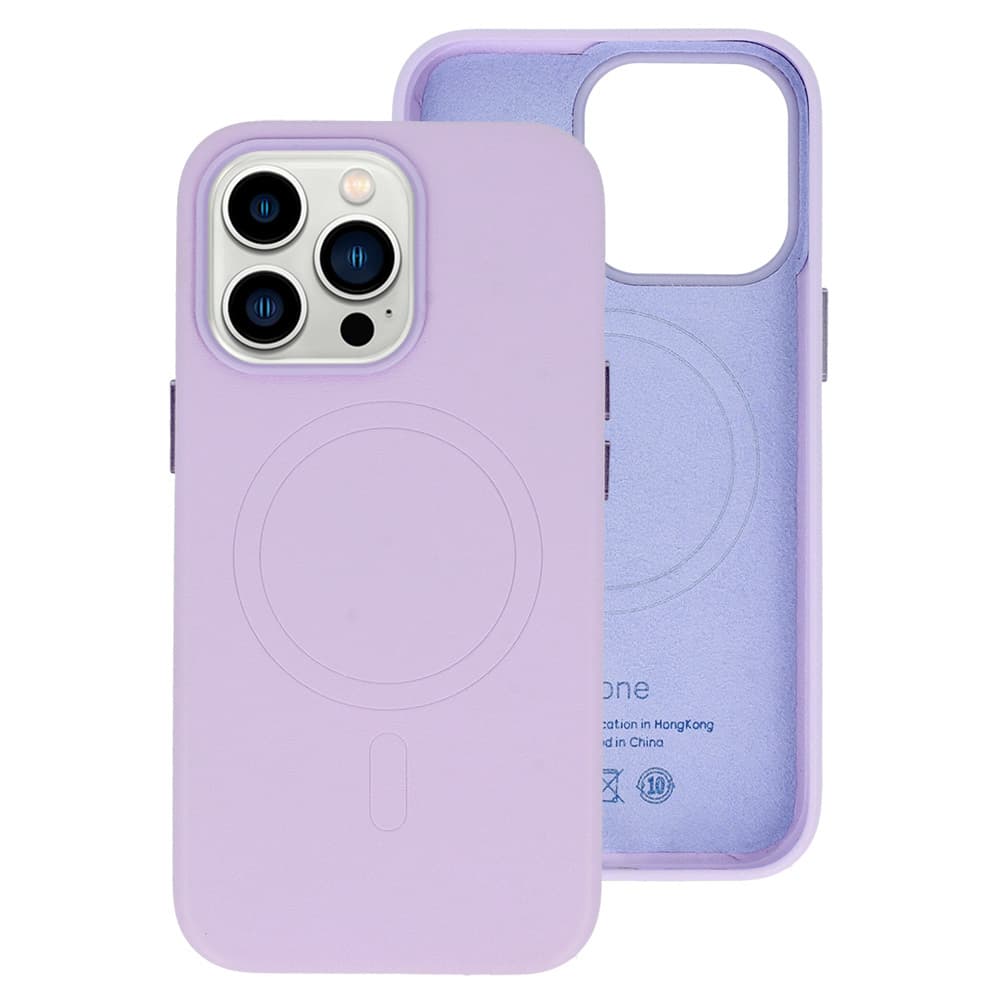 Zadní kryt MagSafe Leather pro Iphone 15 Plus Purple - náhled 1