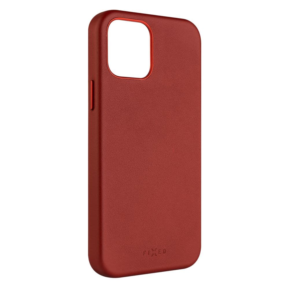 Kožený zadní kryt FIXED MagLeather s podporou MagSafe pro Apple iPhone 12/12 Pro, červený - náhled 1