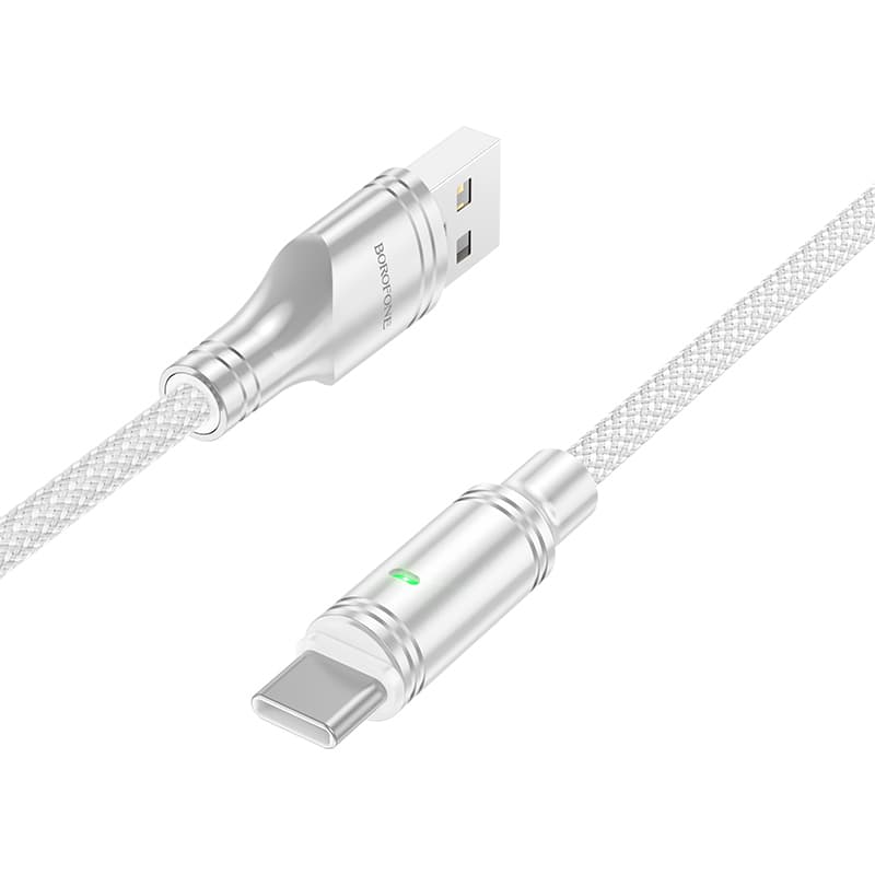 Kabel Borofone BU40 Advantage - USB na typ C - 3A 1,2 metru šedý - náhled 1