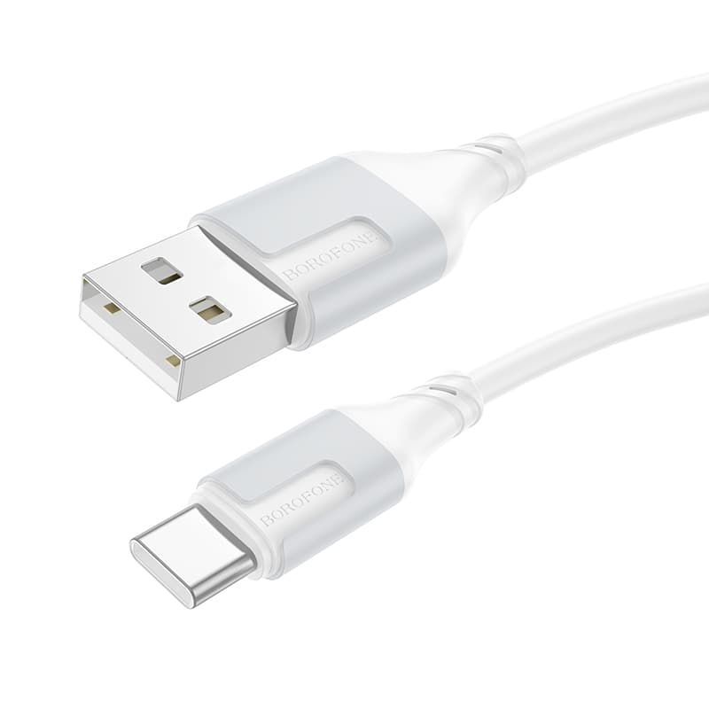 Kabel Borofone BX101 Creator - USB na typ C - 3A 1 metr bílý - náhled 1