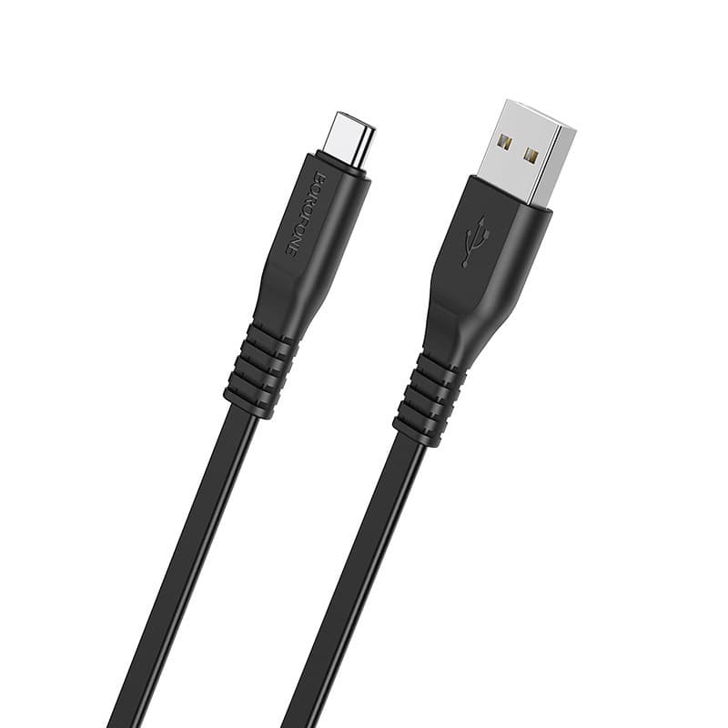 Borofone Kabel BX23 Wide Power - USB na typ C - 3A 1 metr černý - náhled 1
