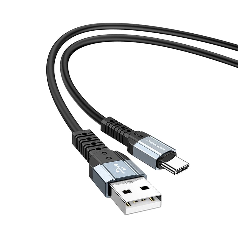 Borofone kabel BX64 Special Silicone - USB na typ C - 3A 1 metr černý - náhled 1