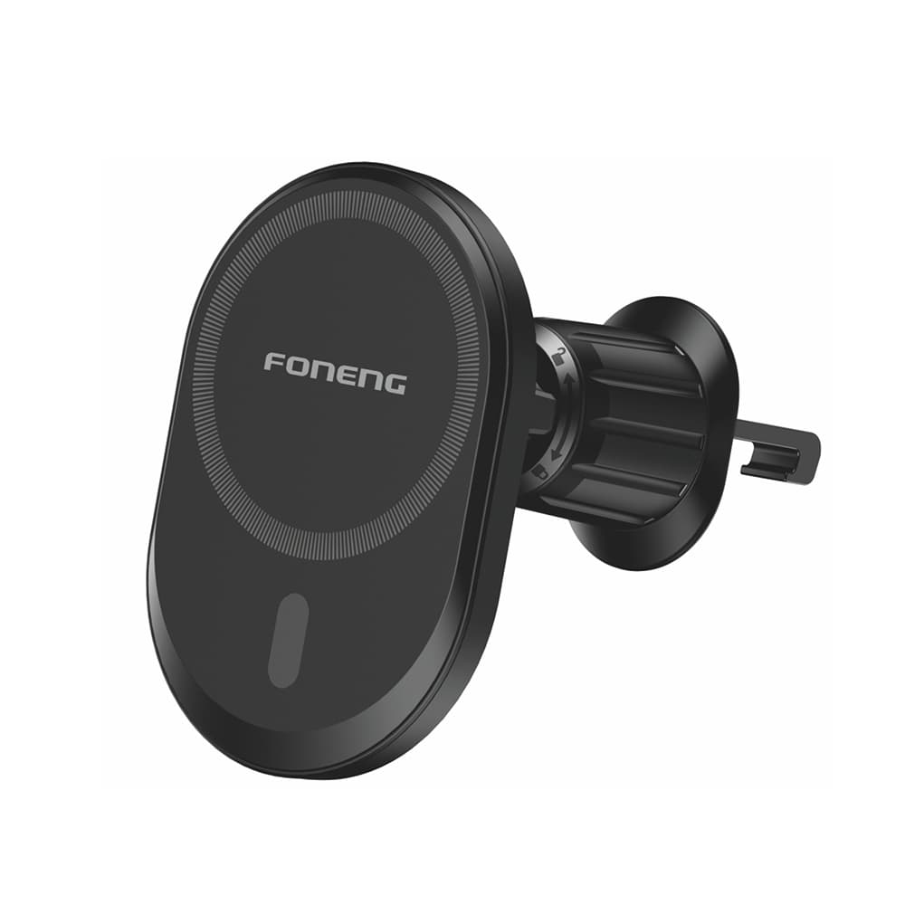 Držák do auta na větrací mřížku Foneng CP105 s funkcí bezdrátového nabíjení 15W černý - náhled 1