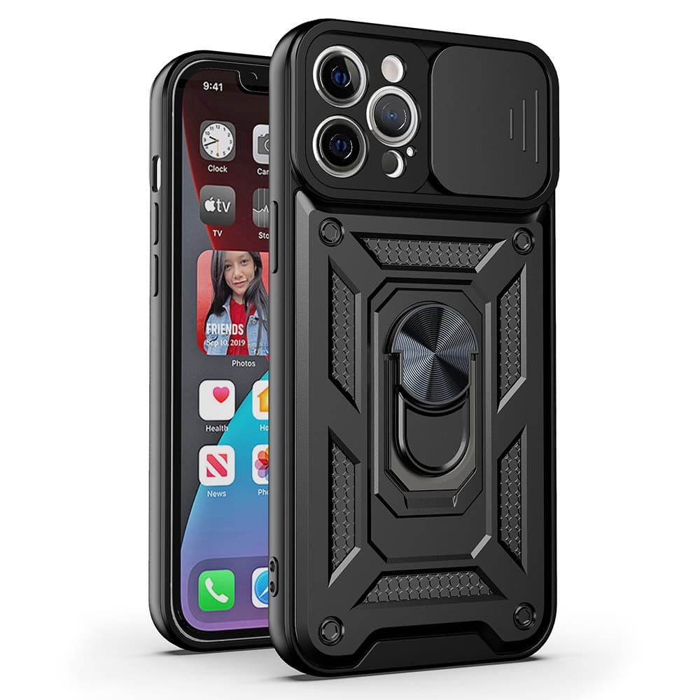 Slide Camera Armor Case for Motorola Moto E22/E22i Black - náhled 1