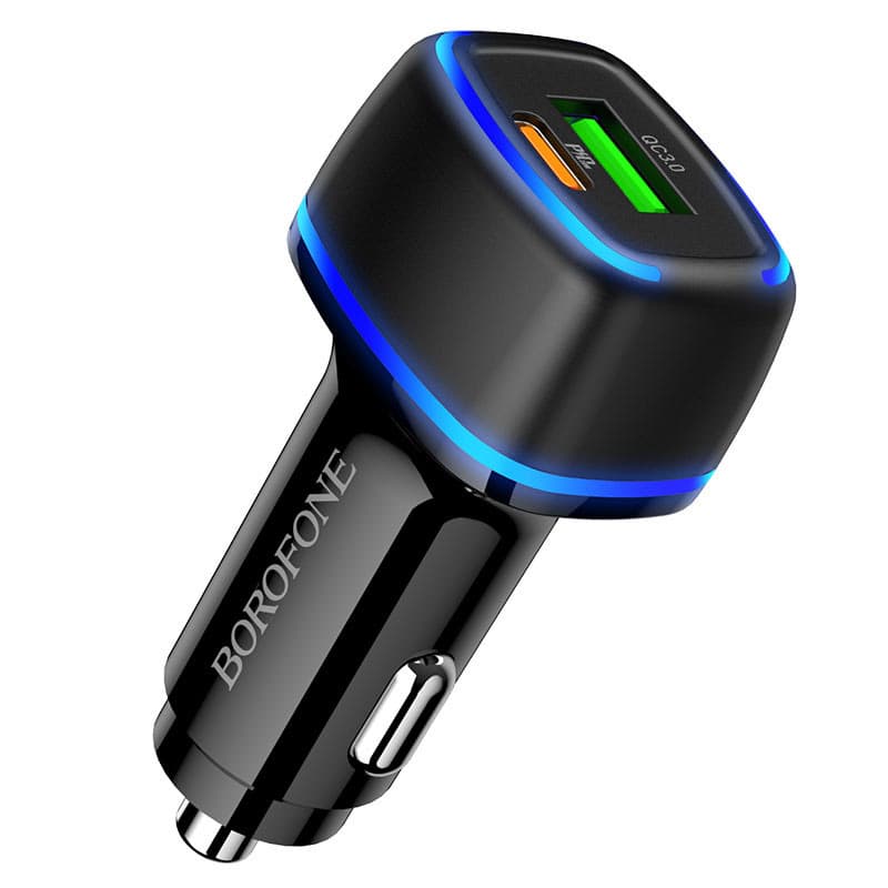 Adaptér do auta Borofone BZ14A s funkcí rychlonabíjení 20W 3A černý - náhled 1