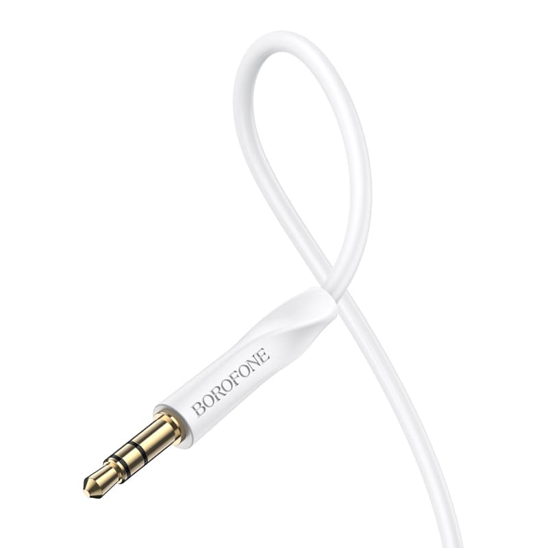 Audio kabel Borofone BL16 jack 3,5 mm na jack 3,5 mm bílý - náhled 1