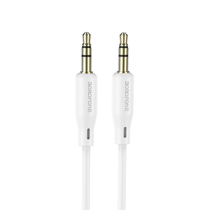 Audio kabel Borofone BL18 jack 3,5 mm na jack 3,5 mm bílý - náhled 1