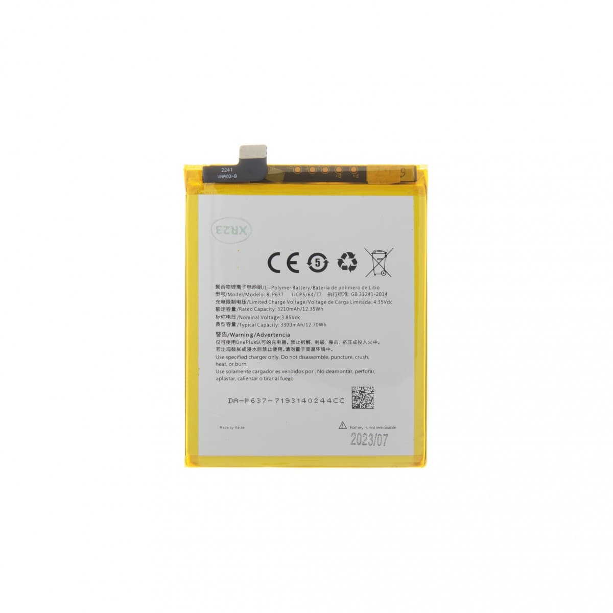 BLP637 Baterie pro ONE Plus 5 3300mAh Li-Ion (OEM)